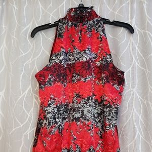 Sleeveless high neck top